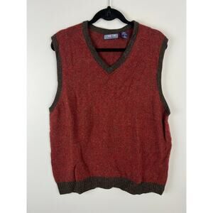 Men's Vintage Structure 100% Lambswool Sweater Vest XL